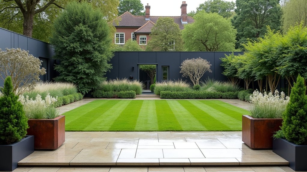 balanced modern garden design