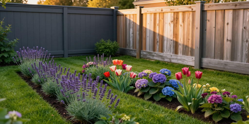 A beautifully cared for exterior fence