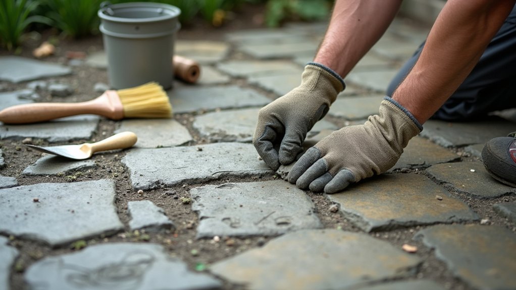 repoint paving slabs properly